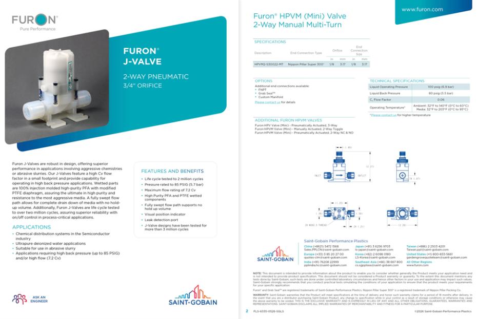 Manifold Valve Datasheets