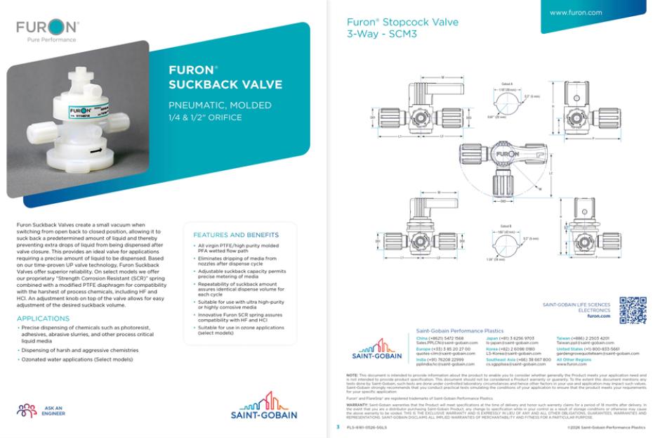 Furon Specialty Valves Datasheets
